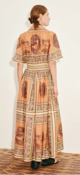ALEMAIS ALBERTA SMOCKED MIDI DRESS SIZE 8 for rent on The Volte - image 2