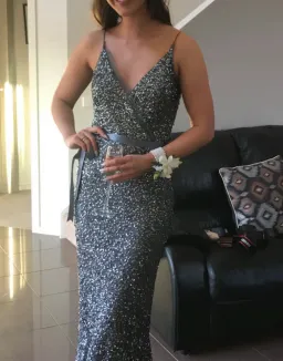 Eileen Kirby Navy Sequin gown  for rent on The Volte - image 2