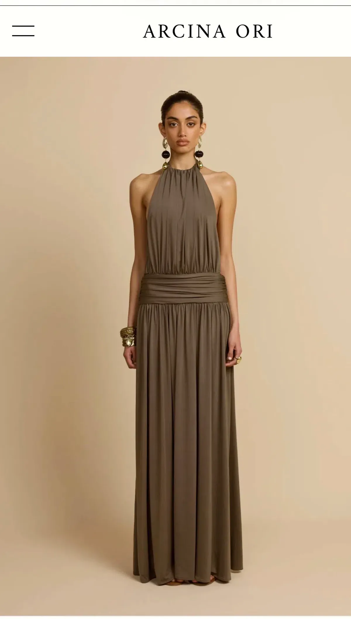 Santina dress khaki - Image 1