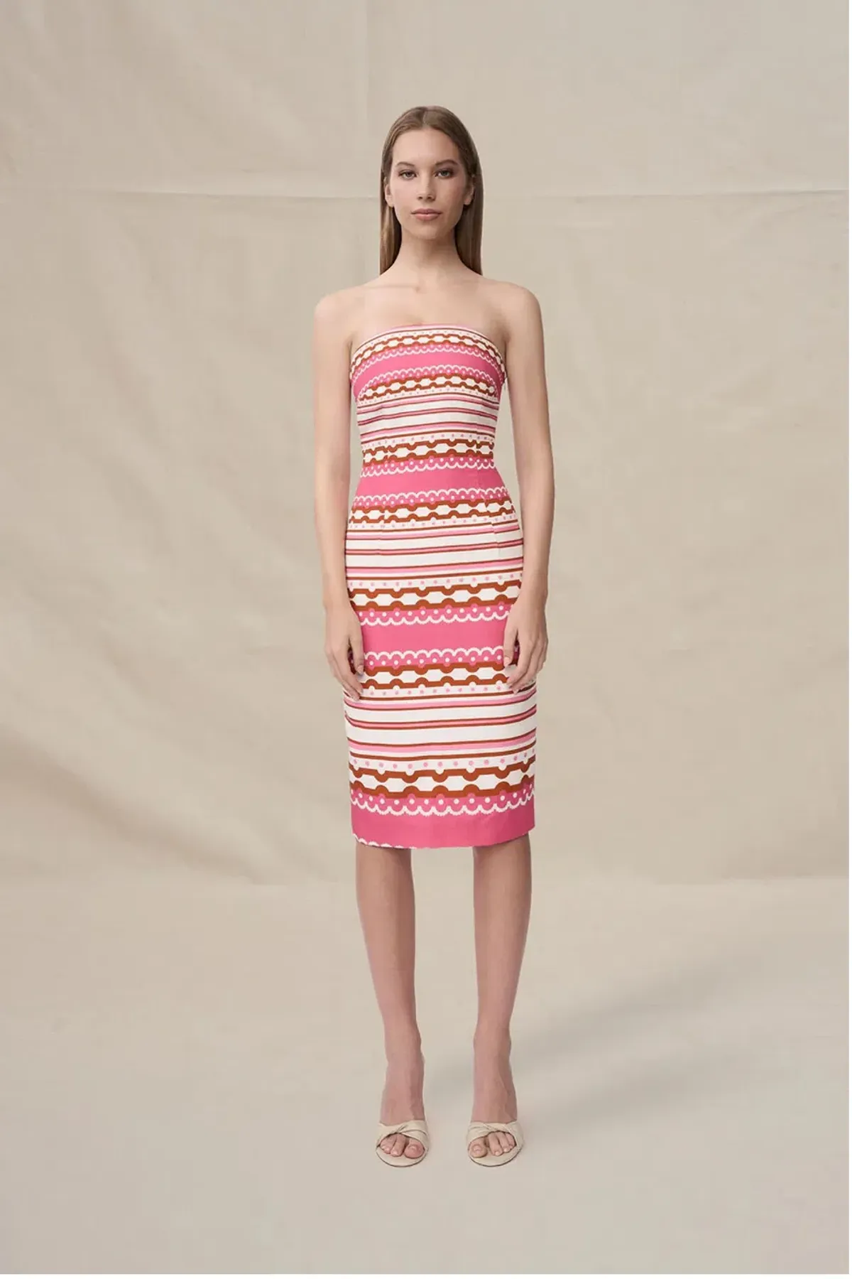 Melina Mosaic Midi Dress by By Johnny Size 8 - Image 1