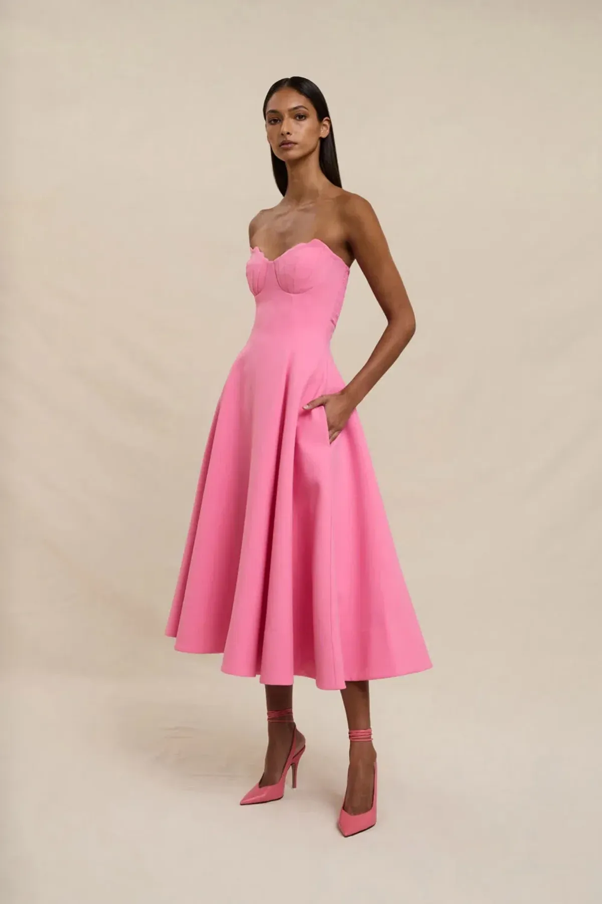 Venus Shell Strapless Dress by By Johnny Size 8 - Image 1