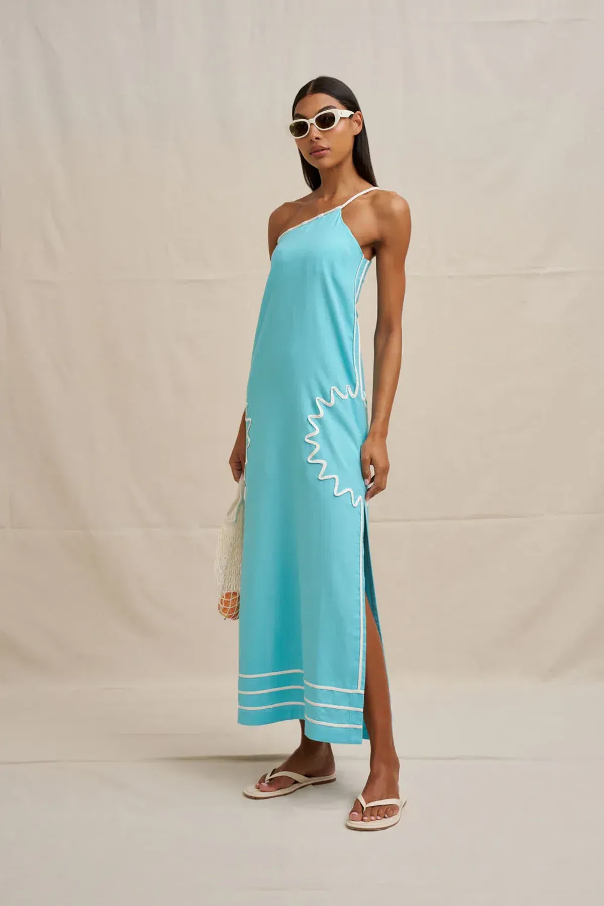 Oasis One Shoulder Maxi Dress by By Johnny Size 8 - Image 6