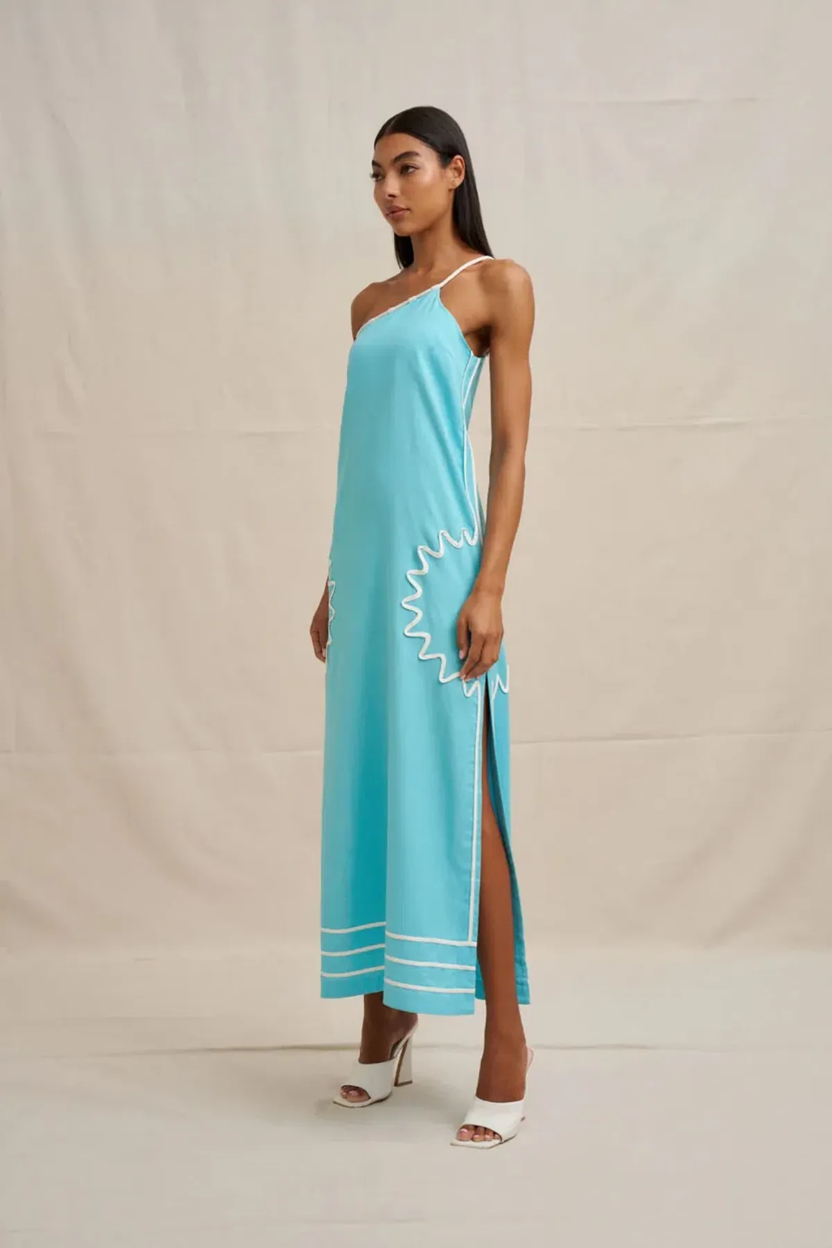 Oasis One Shoulder Maxi Dress by By Johnny Size 8 - Image 1
