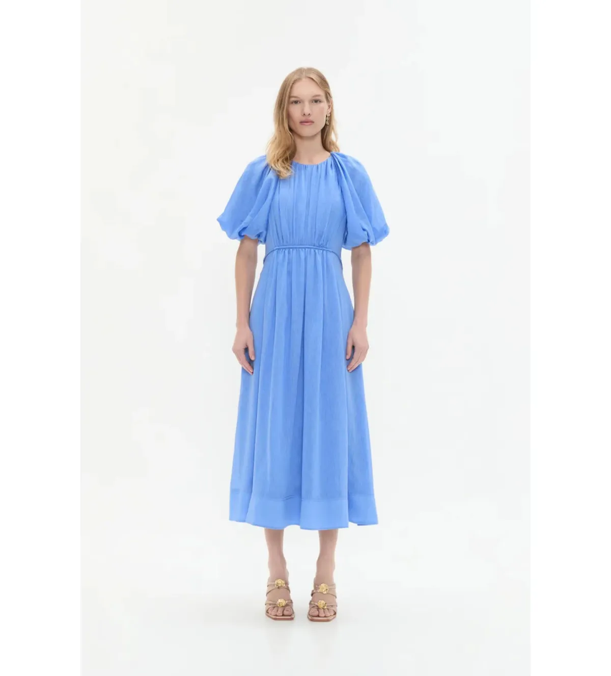Aje Alma Midi Dress in Mist Blue Size AU12 - Image 1