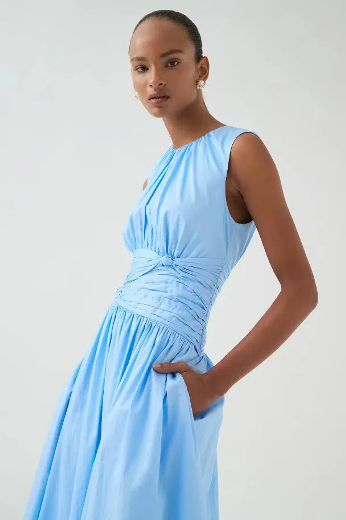 💙 AJE Agatha Knot Sleeveless Midi Dress – Powder Blue – Size 12 AU 💙 - Image 9