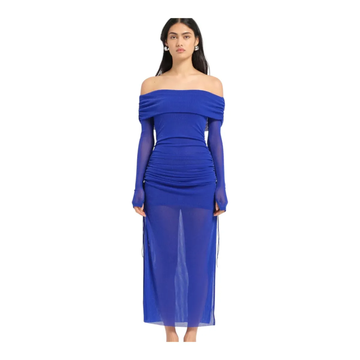 BENNI Blaire Maxi Dress Gown In Cobalt Blue | Size 8 - Image 1