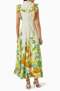 Alemais Constance Midi Dress Multi Size 16 for rent on The Volte - image 7