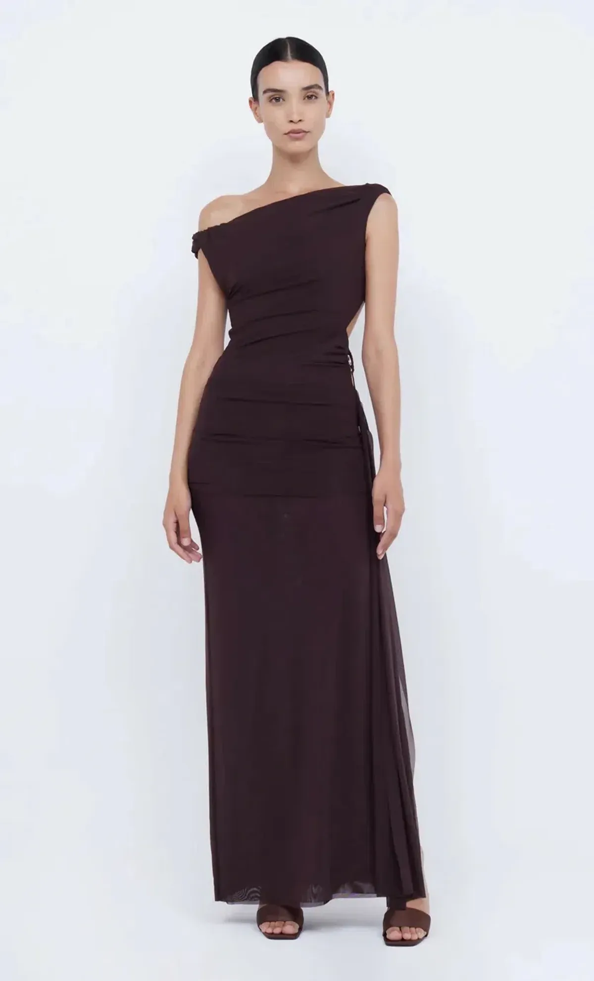 Bec & Bridge Kailani Asym Dress in Chocolate Brown Size 6 - Image 8