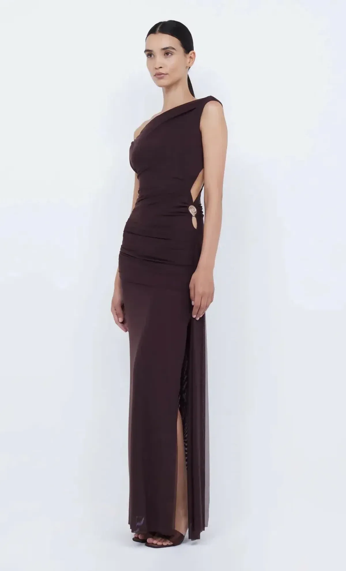 Bec & Bridge Kailani Asym Dress in Chocolate Brown Size 6 - Image 9