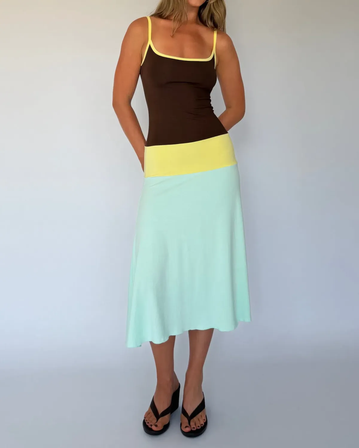 Blanch Lucy Midi Dress in Mirage Size 8 - Image 1