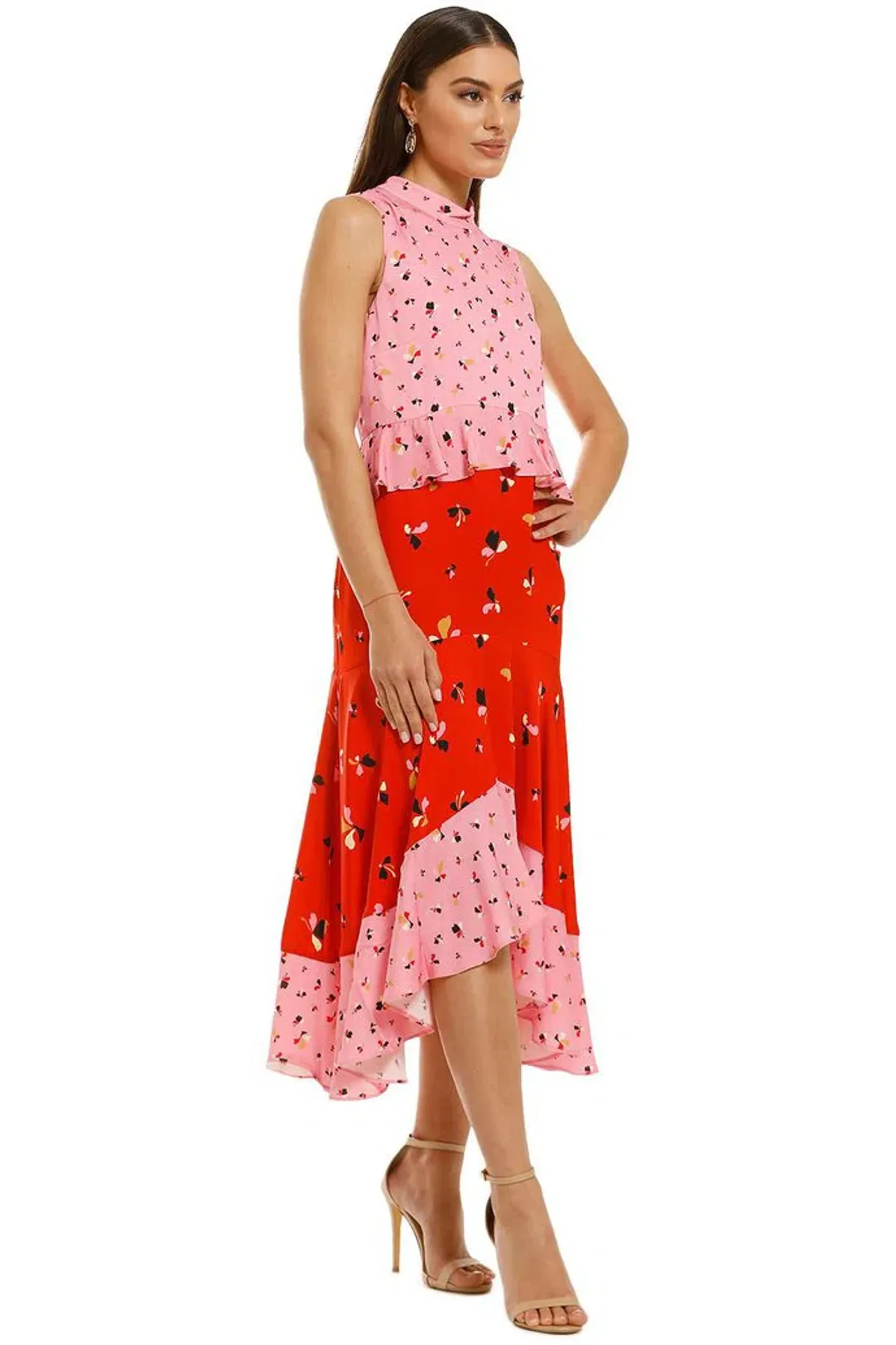 Rebecca Vallance Ruby Ruffle Dress Floral Size 10 - Image 2