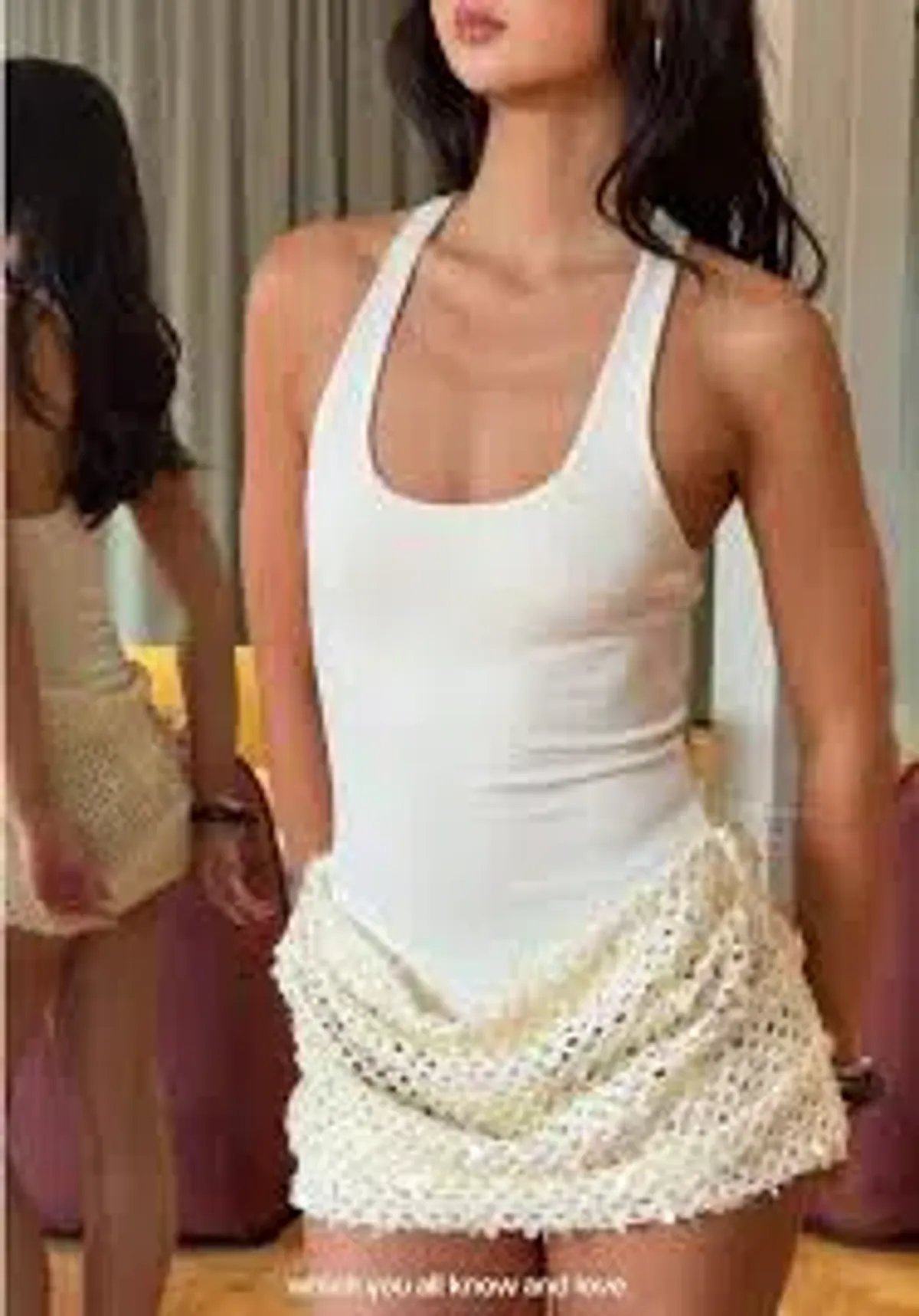BENNI Ariel Mini Dress In Shell | AU 8 - Image 5