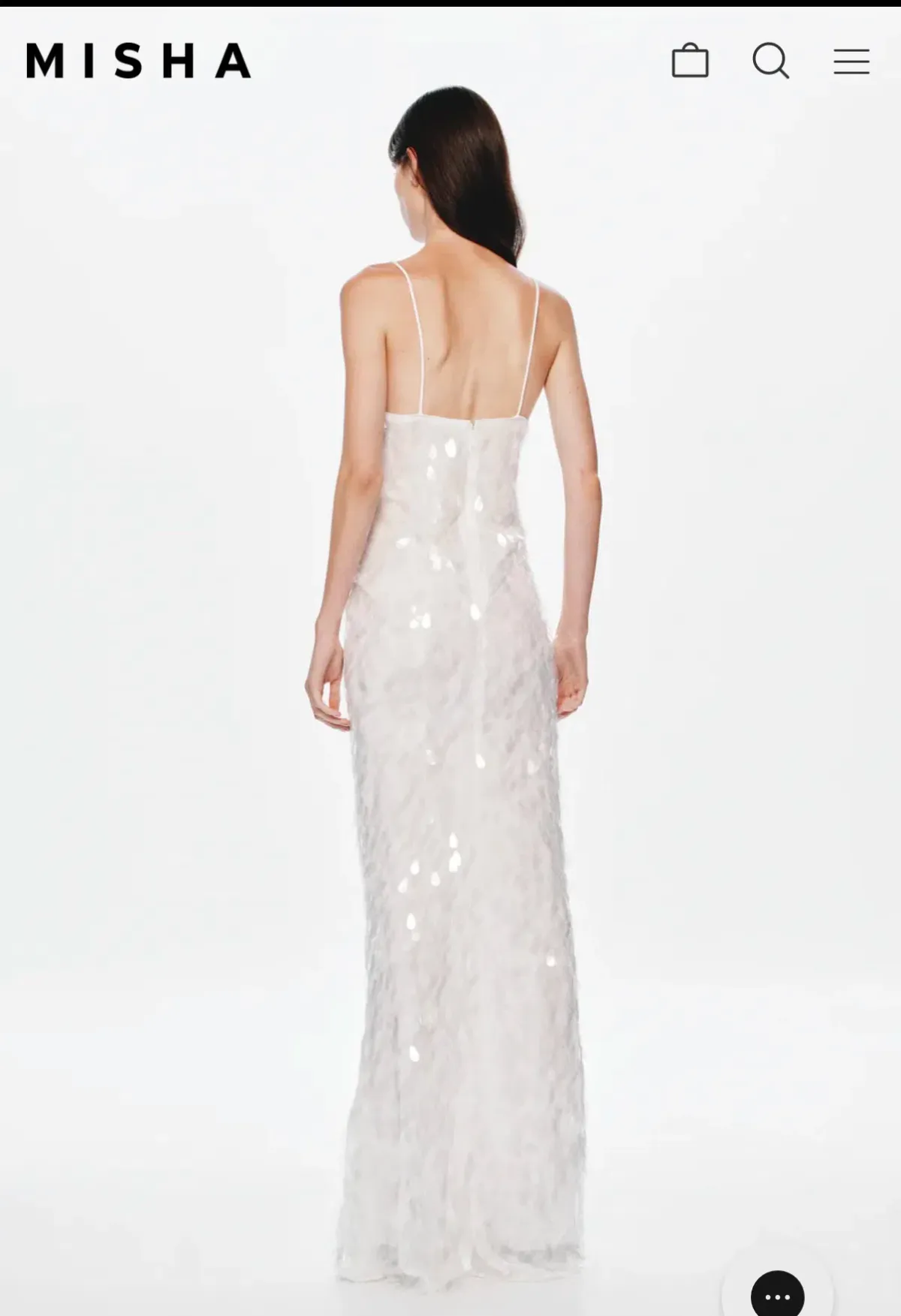 Sapphire sequin maxi dress in ivory - Image 5