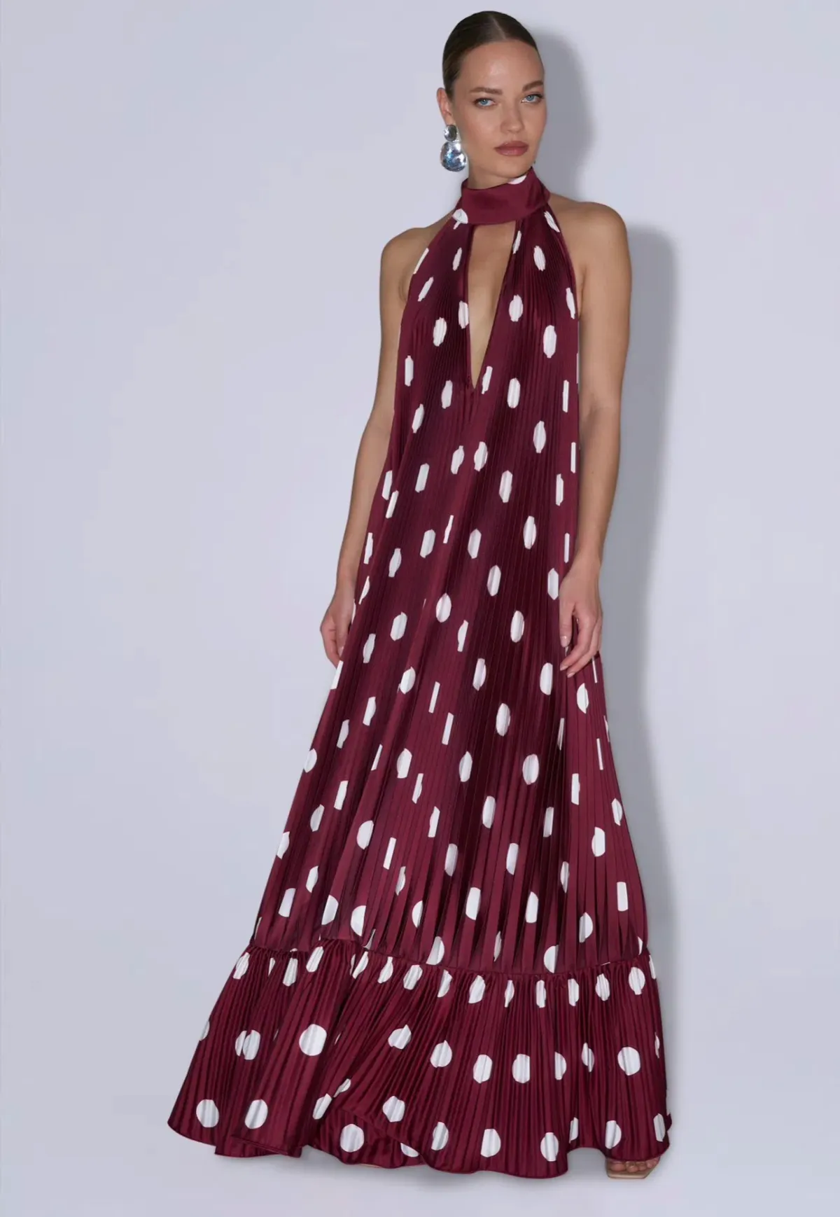 Lidee Libertie Gown size 6 Polka Wine - Image 1