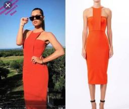 Alex Perry Piper Dress Orange Size 10 for rent on The Volte - image 3