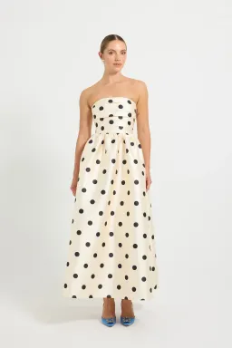 Pasduchas Dottie Strapless Midi Dress size 10 for rent on The Volte - image 1