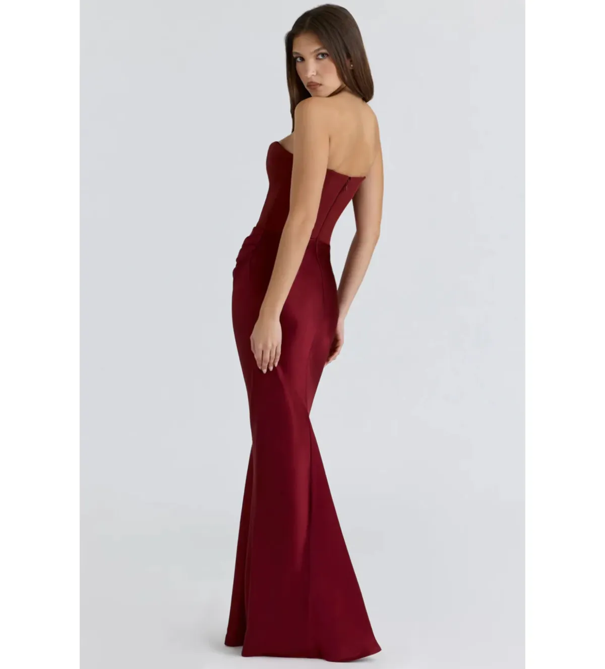 House of CB Persephone Dress in Wine Size XS/AU6 - Image 3