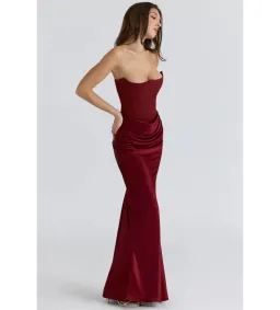 House of CB Persephone Dress in Wine Size S/AU8 for rent on The Volte - image 2