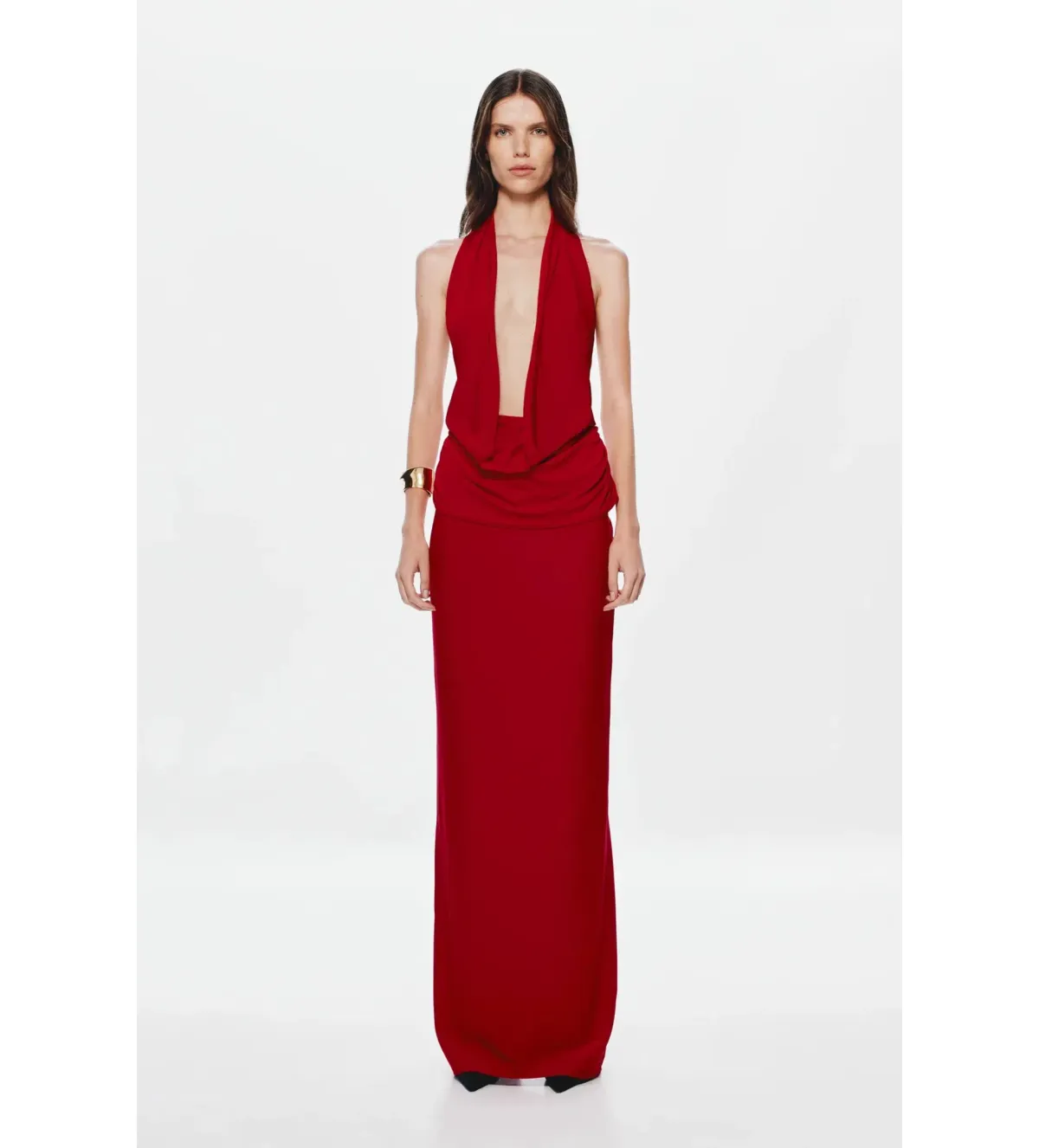 Misha Vanessa Jersey Maxi Dress in Cherry Size S/AU8 - Image 1