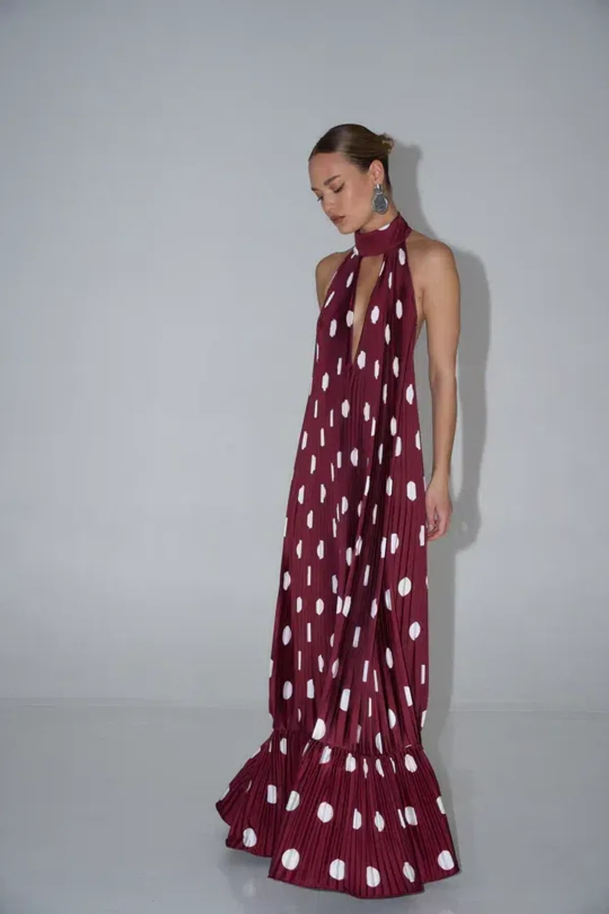 Lidee Libertie Gown Polka Wine Size 10 - Image 3