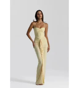 Natalie Rolt Shontae Gown in Lemon Size 2/AU10 for rent on The Volte - image 1