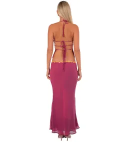 I Am Delilah Jemima Set in Wine Size XS/AU6 for rent on The Volte - image 2