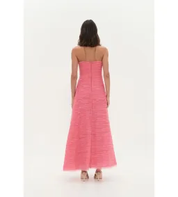 Aje Soundscape Maxi Dress in Guava Pink Size AU6 for rent on The Volte - image 3
