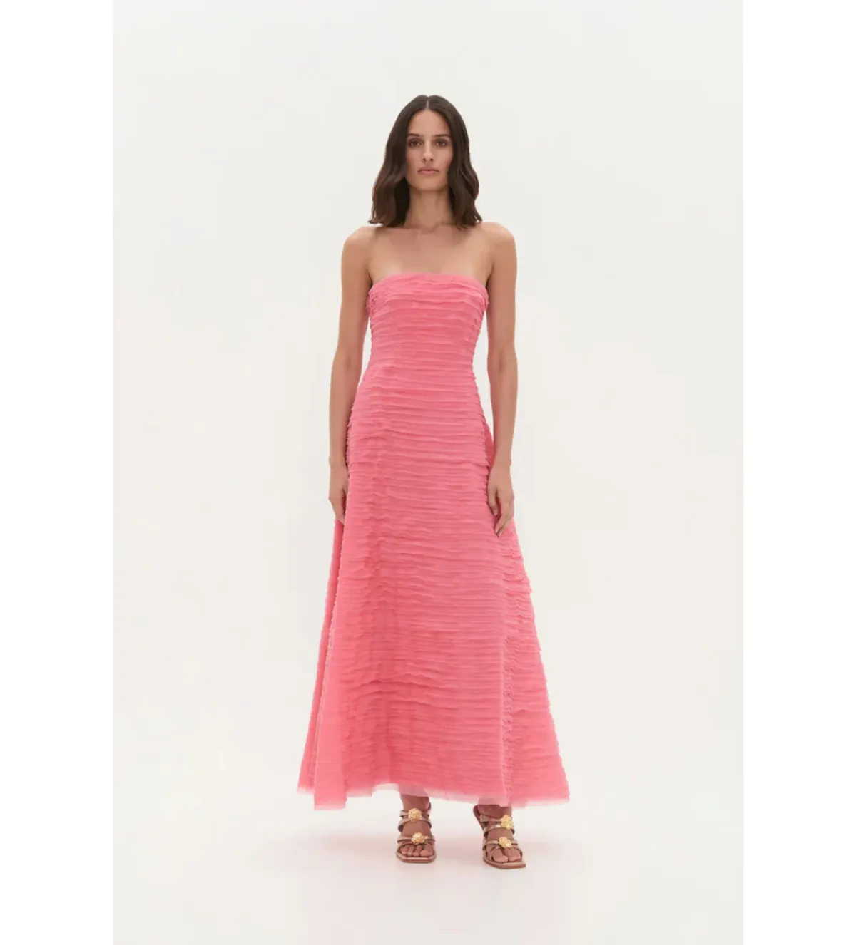 Aje Soundscape Maxi Dress in Guava Pink Size AU10 - Image 1