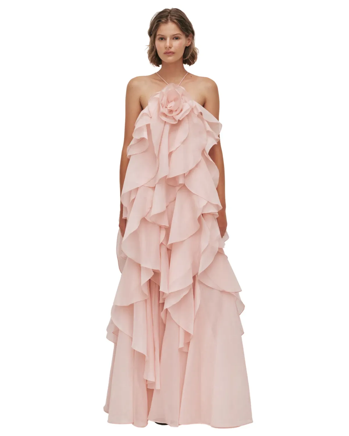 Aje Pandorea Layered Maxi Dress Pastel Pink Size 12 - Image 1