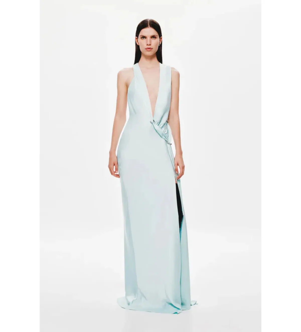 Misha The Harlow Satin Dress in Ice Blue Size XS/AU6 - Image 1