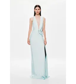 Misha The Harlow Satin Dress in Ice Blue Size M/AU10 for rent on The Volte - image 1