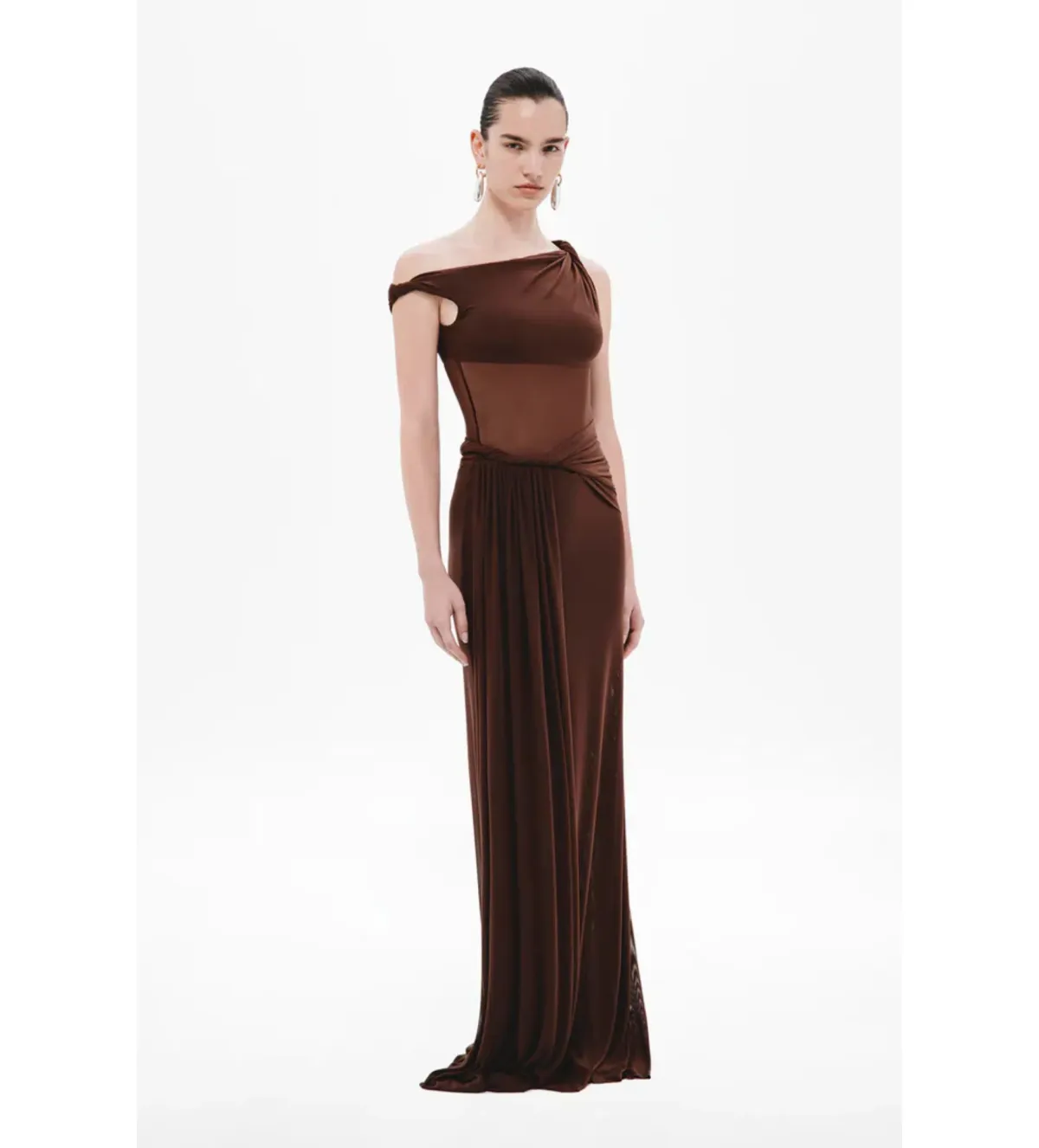 Misha Sisal Mesh Dress in Espresso Size XS/AU6 - Image 5