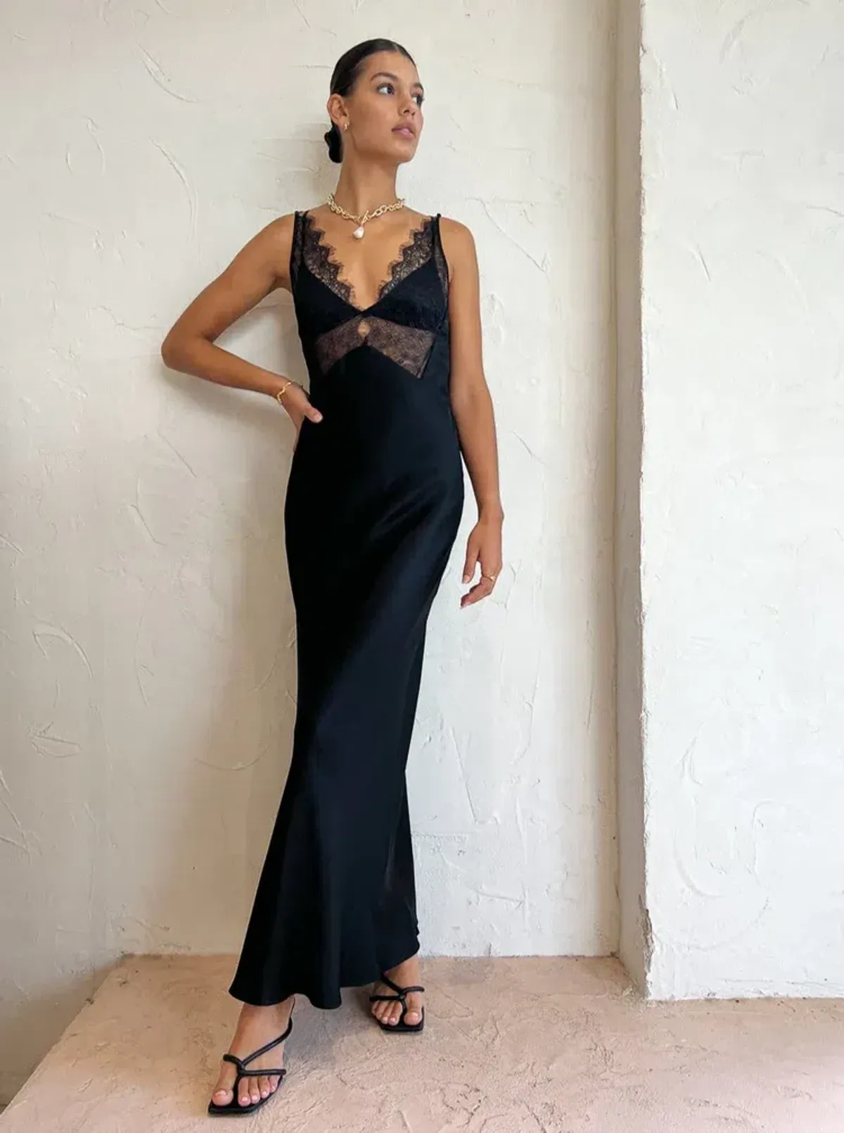 Bec And Bridge Lucille Lace Maxi Dress in Black size 12 - Image 1
