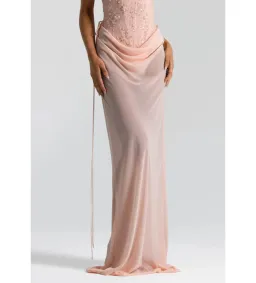 Natalie Rolt Allira Maxi Skirt in Baby Pink Size 1/AU8 for rent on The Volte - image 1