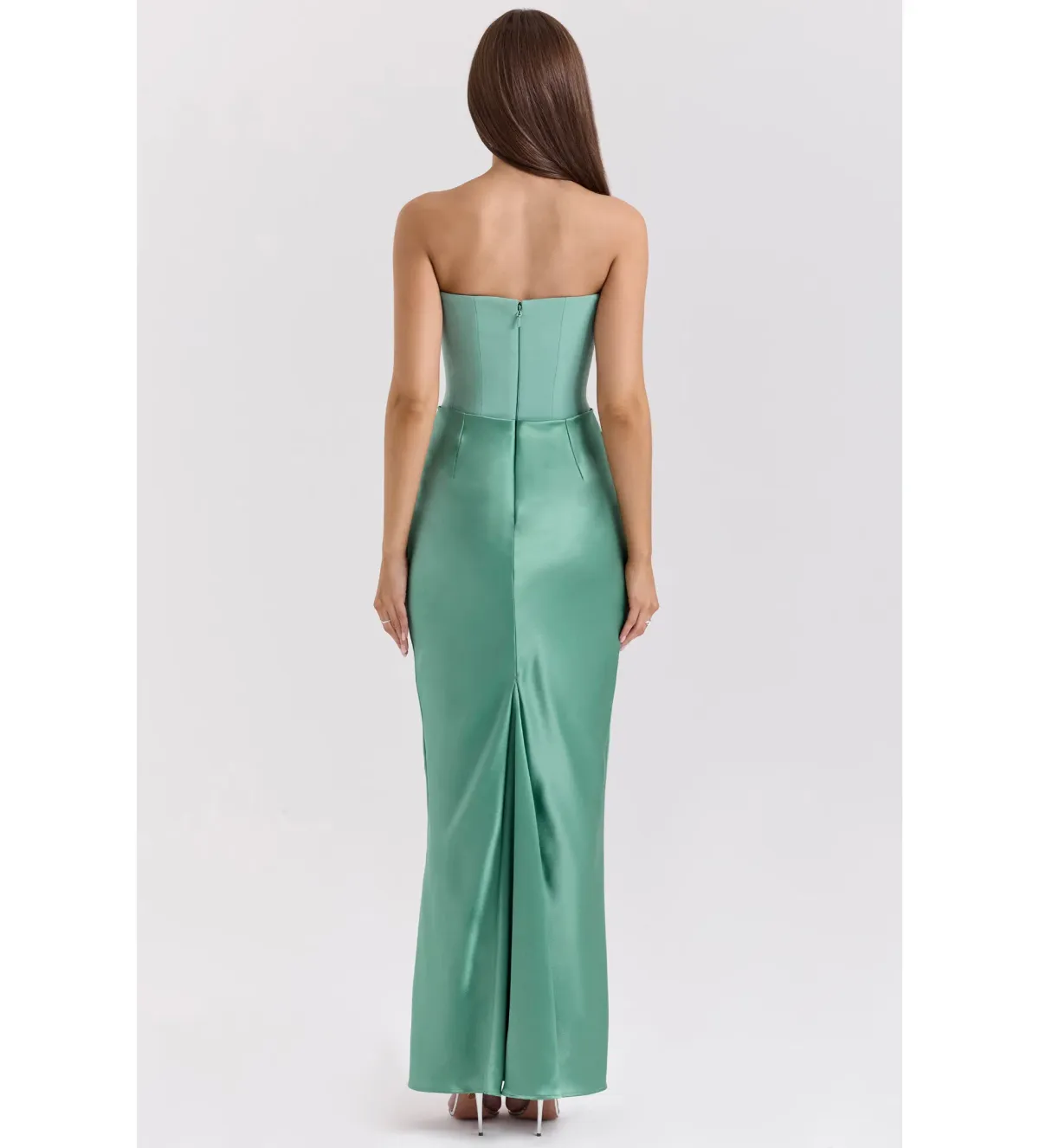House Of CB Persephone Strapless Corset Maxi Dress in Jade Size S/AU8 - Image 4
