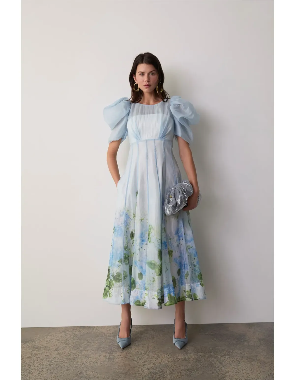 Aje Blue Hydrangea Dress Size 8 AU - Image 5