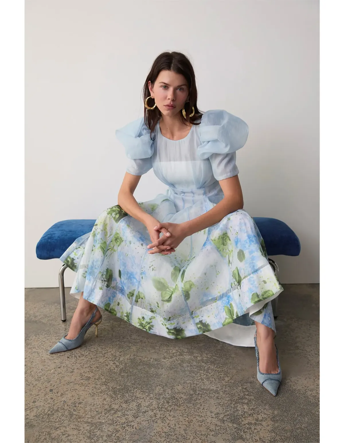 Aje Blue Hydrangea Dress Size 8 AU - Image 6