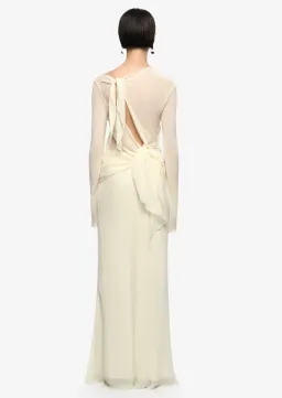 Bec & Bridge AMANDA LONG SLEEVE MAXI DRESS LEMON SORBET Size 6 for rent on The Volte - image 2