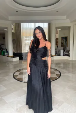 Aje Laurier Wave Maxi Dress black size 10 for rent on The Volte - image 2