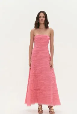 Aje Soundscape Maxi Dress Guava Pink 14 for rent on The Volte - image 2