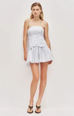 AJE Gia Embroidered Mini Dress Pastel blue Size 6 for rent on The Volte - image 1