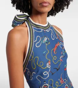 Alémais Cove printed halterneck maxi dress for rent on The Volte - image 3