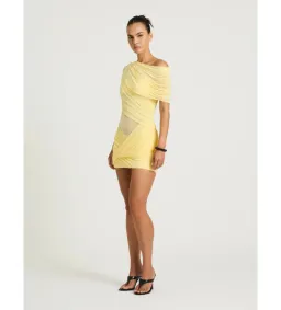 Benni Otto Mini Dress in Lemon Size AU6 for rent on The Volte - image 2