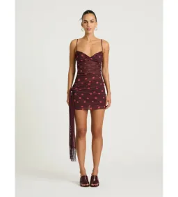 Benni Piper Twist Dress in Plum Spot Size AU10 for rent on The Volte - image 1
