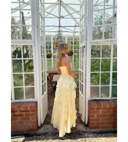 Aje Allairie Gown in Butter Yellow Size AU6 for rent on The Volte - image 3