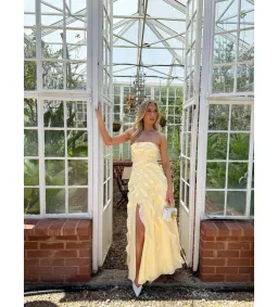 Aje Allairie Gown in Butter Yellow Size AU10 for rent on The Volte - image 1