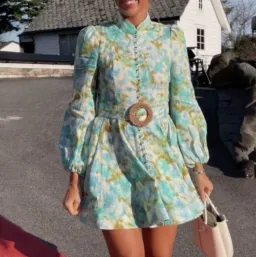 Zimmermann High Tide Buttoned Mini Dress Size 3 / 14 AU for rent on The Volte - image 4