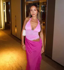 BENNI Penelope Halter Maxi- pink SIZE 8 for rent on The Volte - image 2