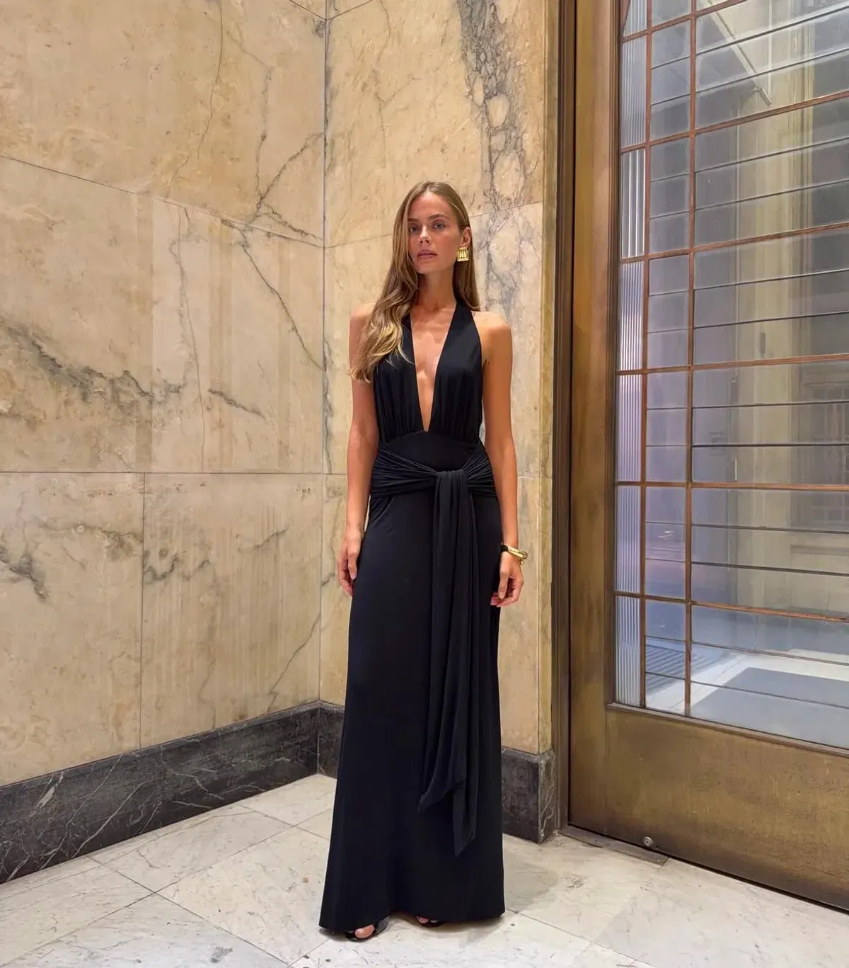 Kookai jasmine maxi dress black SIZE 6 - Image 1