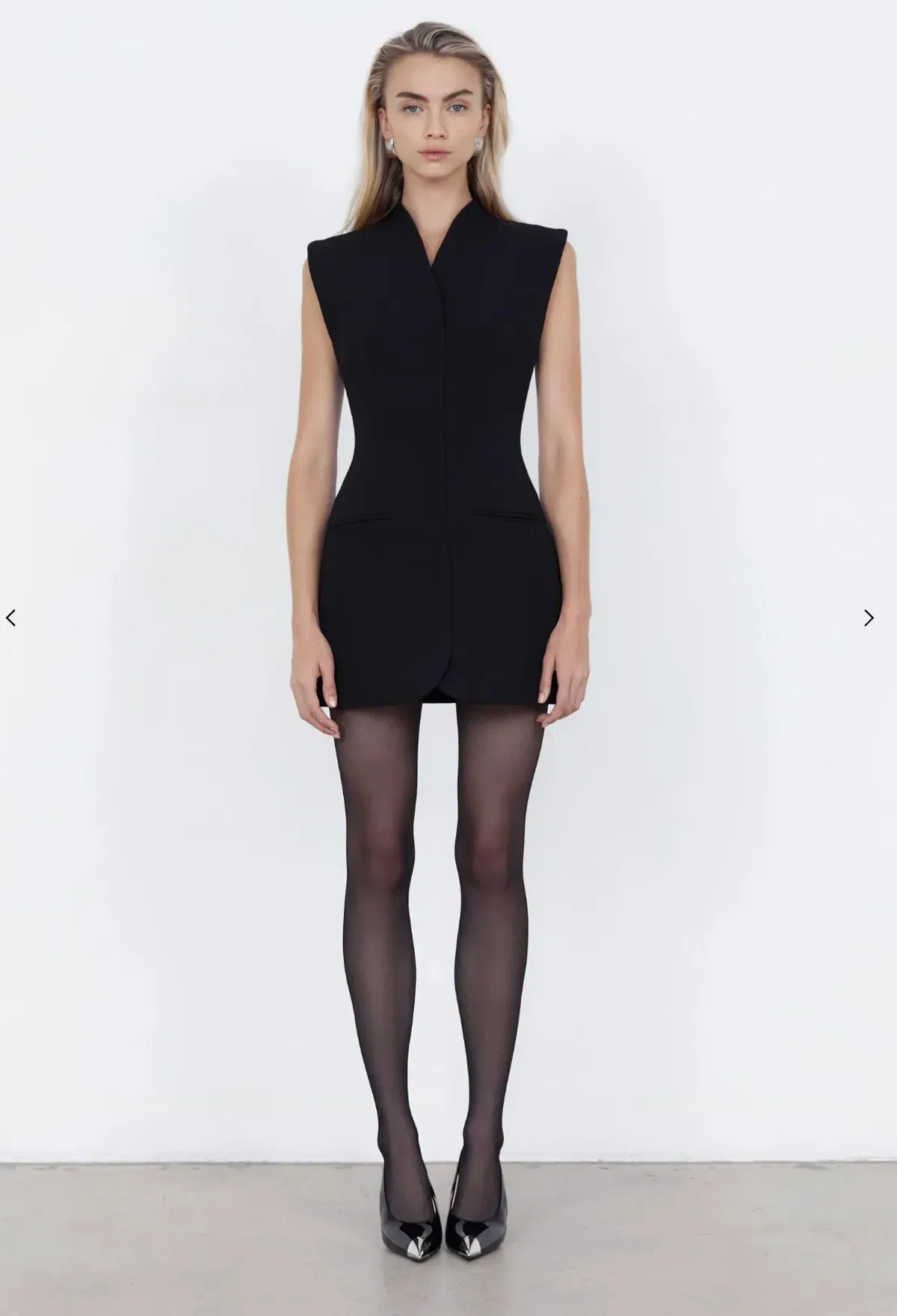 Cross Mini Dress Black - Size 8 - Capsule Wardobe - Image 2